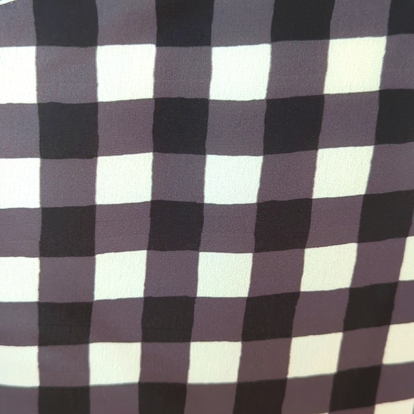 Banana Republic Long Sleeve Off Shoulder Plaid Tunic Top - Size XS - Picture 8 of 10